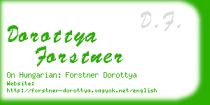 dorottya forstner business card